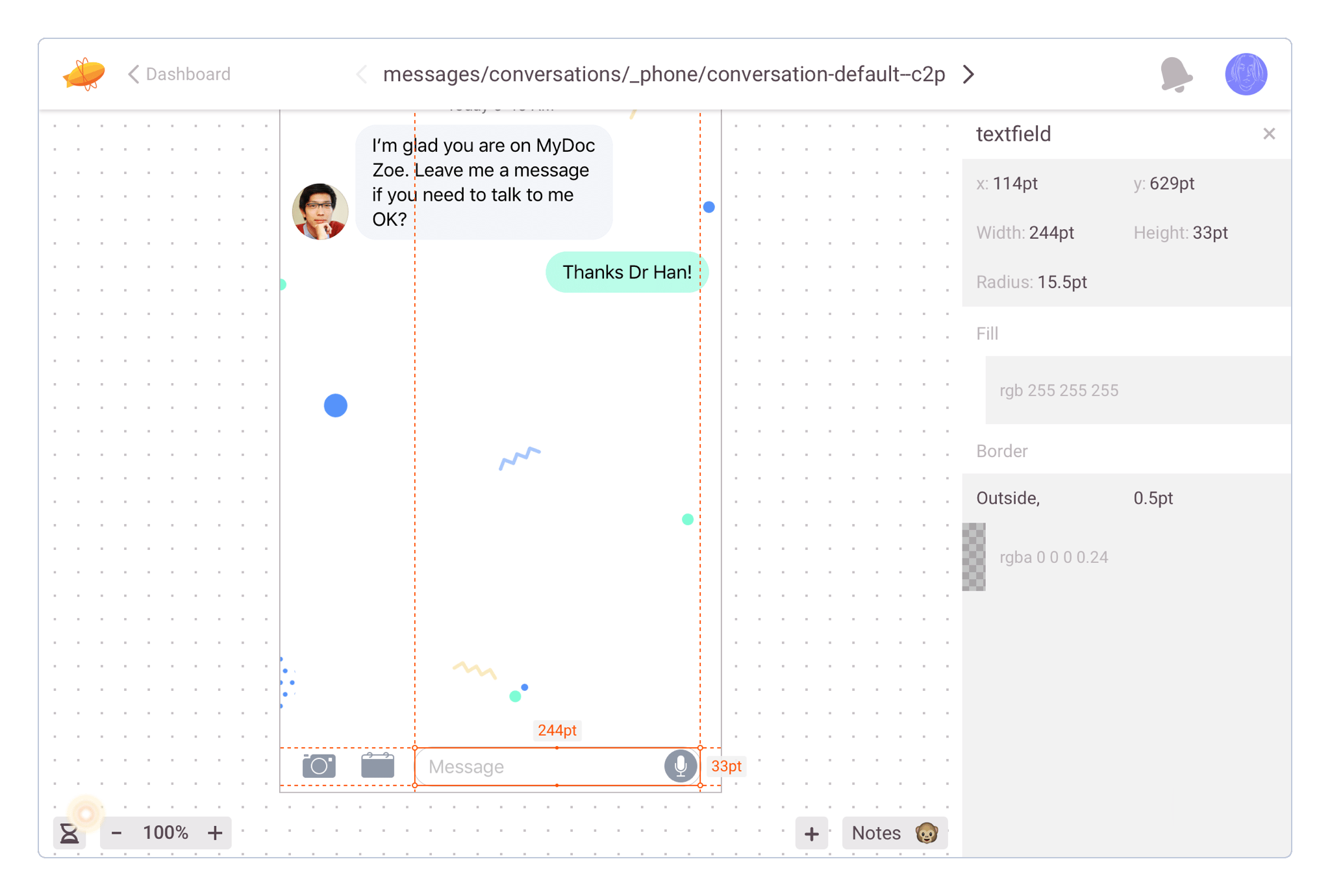 Communicating UI specs with Zeplin.